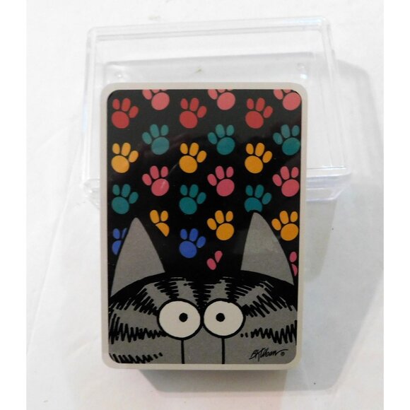 Kliban Cat Playing Cards Big Cat Paw Prints Sealed with Case - Picture 1 of 4